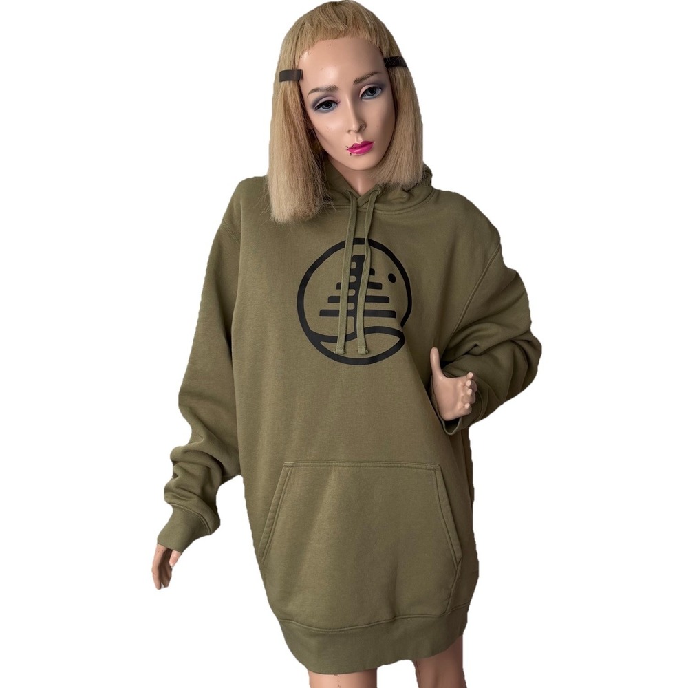 Burton Green Logo Hoodie XL Men's Heavyweight Fleece Kangaroo Pocket Streetwear‎